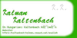 kalman kaltenbach business card